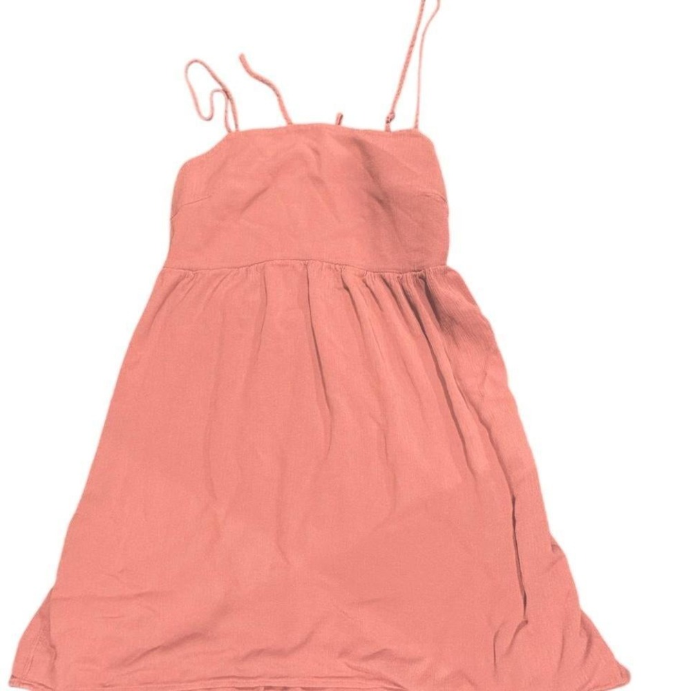 Wild Fable Terracotta Coral Cotton Open Tie Back Mini‎ Sun Dress Small